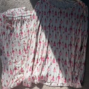 Kate Quinn Pink Ornament Bamboo Pajama Set